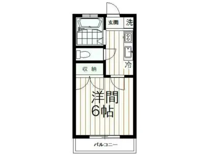 ハイツ相馬(1K/2階)の間取り写真