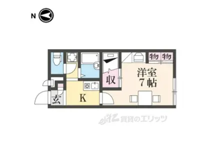 グレース加悦(1K/2階)の間取り写真