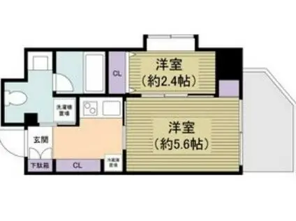 レジディア丸の内(1LDK/4階)の間取り写真