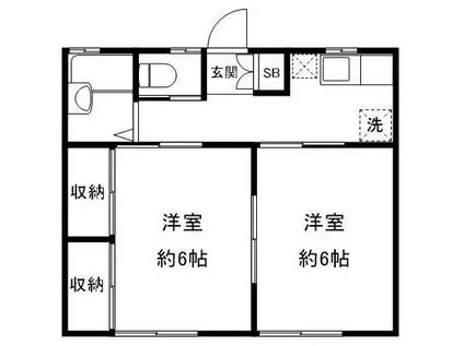 メゾン・セル(2K/1階)の間取り写真