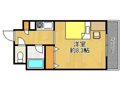 レジェンダリー甲子園(1K/2階)の間取り写真