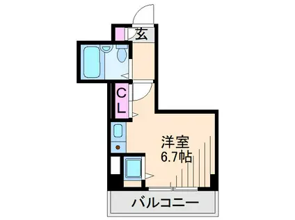 ソリスト綱島(ワンルーム/3階)の間取り写真
