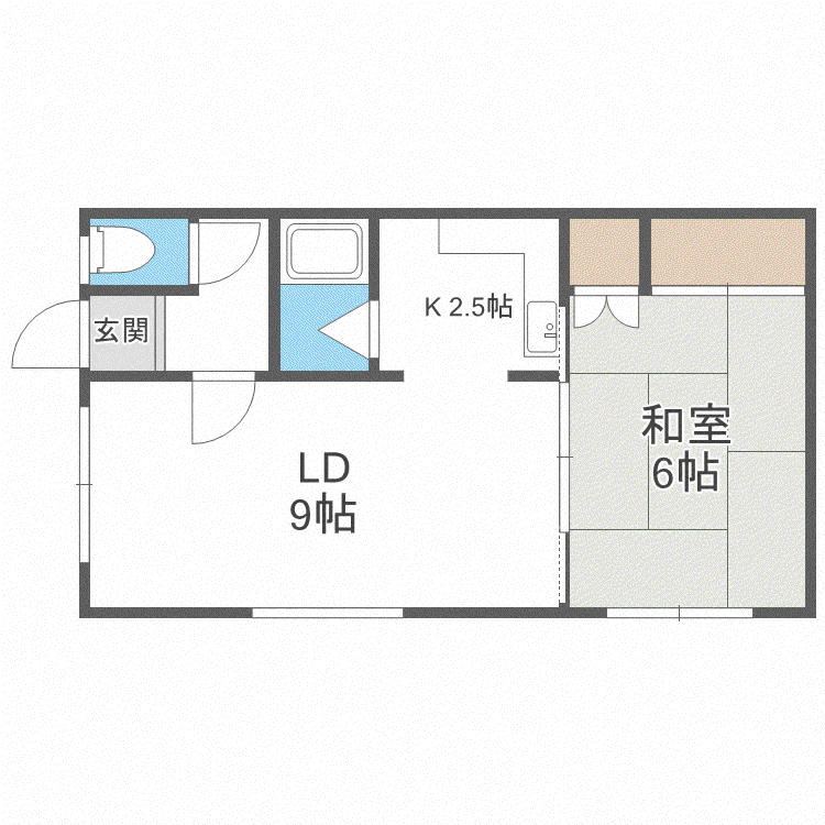 コーポ鳳(1LDK/2階)の間取り写真