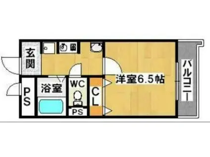 リトゥール澤(1K/5階)の間取り写真