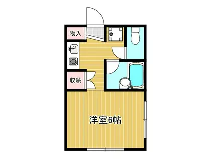 ルミエール(ワンルーム/2階)の間取り写真