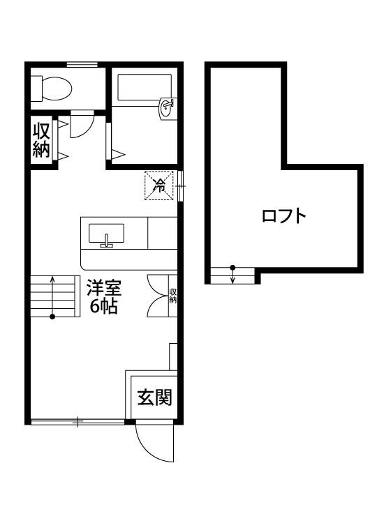 アレーズ(ワンルーム/2階)の間取り写真
