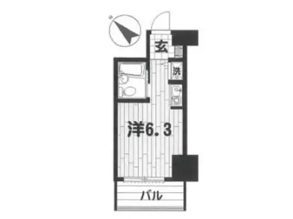 TRUST VALUE 不動前(ワンルーム/10階)の間取り写真