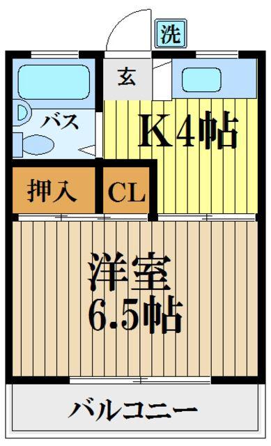 コーポエイト(1K/1階)の間取り写真