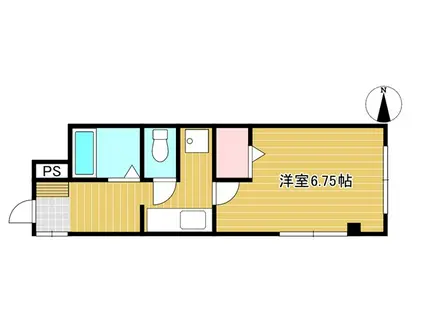 ハイツ白萩(1K/2階)の間取り写真
