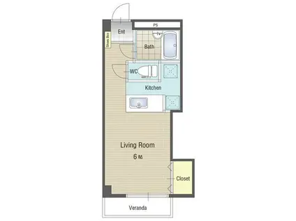 U・TOPIA33(ワンルーム/3階)の間取り写真