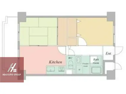 ISM大阪城公園(2DK/5階)の間取り写真