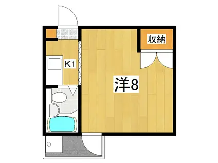 メゾンフレンド(1K/3階)の間取り写真