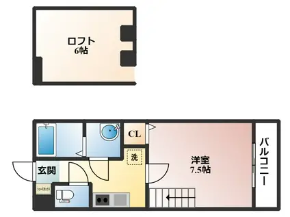 アルファステージ APM(1SK/1階)の間取り写真