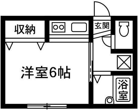 ラ・シオン(ワンルーム/1階)の間取り写真