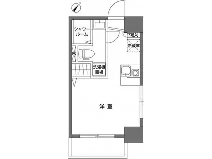スカイコート東日本橋(ワンルーム/10階)の間取り写真