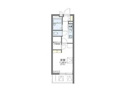 レオパレスポモドーロ(1K/3階)の間取り写真