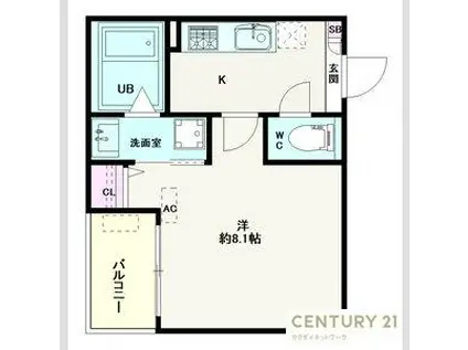 JACK SHINSHIRAOKAI(1K/1階)の間取り写真