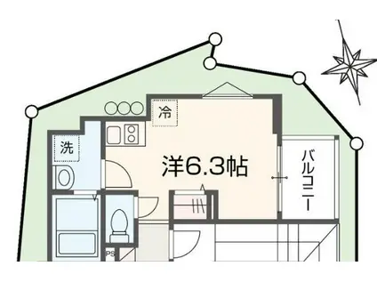 MELDIA西新井V(ワンルーム/1階)の間取り写真