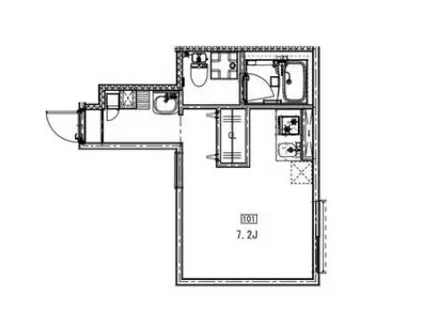 ソルナクレイシア学芸大学(ワンルーム/1階)の間取り写真