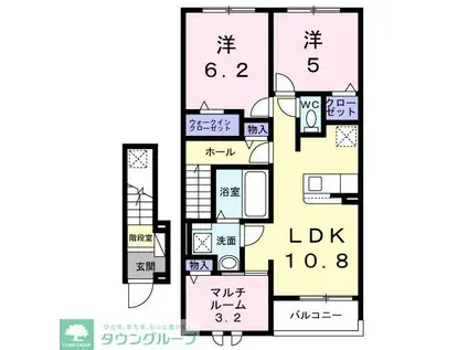 アンソレイユもみじ山(3LDK/2階)の間取り写真