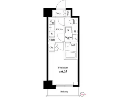 ハーモニーレジデンス武蔵小杉002(1K/7階)の間取り写真