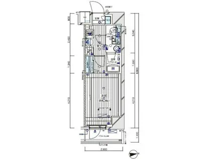 メインステージ八広II(1K/2階)の間取り写真