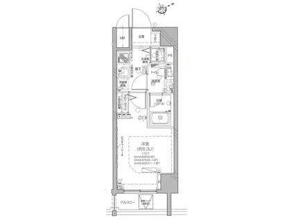 LEA川崎壱番館(1K/3階)の間取り写真