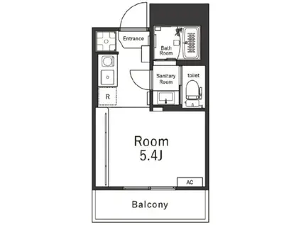 FRENCIA NOIE 八王子旧BELLEVIAGE HACHIO(ワンルーム/4階)の間取り写真