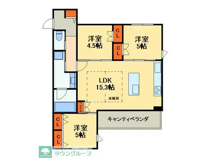 プランドール南流山(3LDK/2階)の間取り写真