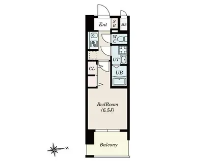 CREST TAPP 平安通(1K/10階)の間取り写真