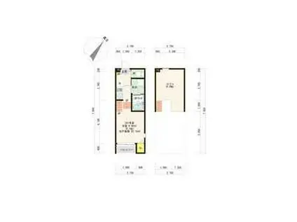 ハーモニーテラス平成VIII(1K/2階)の間取り写真