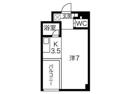 クレイタスパークIII(ワンルーム/3階)の間取り写真