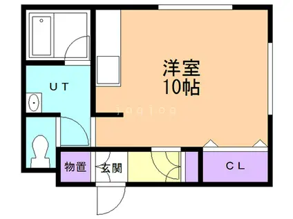 コーポミヤビB(ワンルーム/2階)の間取り写真