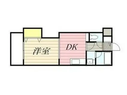 メゾン・ド・シャンブル(1DK/1階)の間取り写真