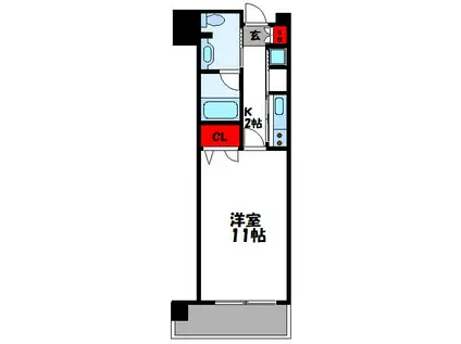 リングローブ(1K/10階)の間取り写真