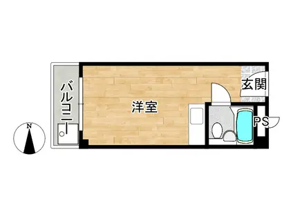 ビスタ緑地I(ワンルーム/2階)の間取り写真