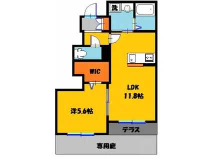 コンフォルトアンビエンテIII(1LDK/1階)の間取り写真