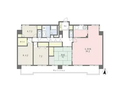 S-COURT山鼻(4LDK/6階)の間取り写真
