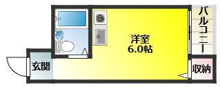 ハイツセンカ(ワンルーム/3階)の間取り写真