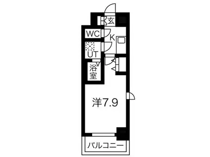 メイクス新栄(1K/6階)の間取り写真