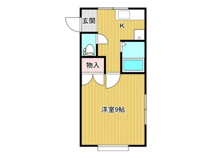 リヴカルディア(1K/1階)の間取り写真