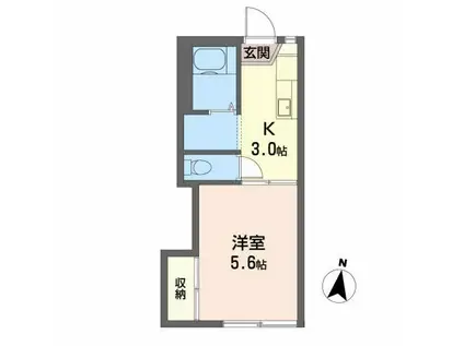 シェモワ(1K/1階)の間取り写真