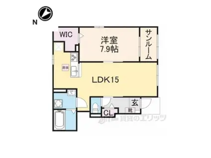 メゾン・ドゥ・ランジュⅡ(1LDK/2階)の間取り写真