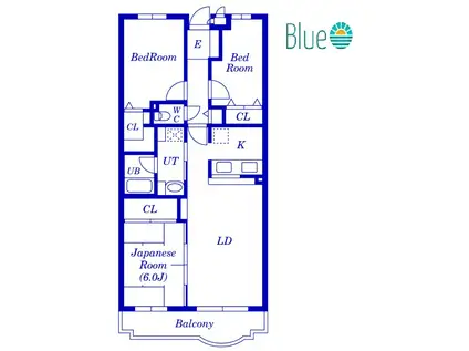 メゾンベール壱番館(3LDK/2階)の間取り写真