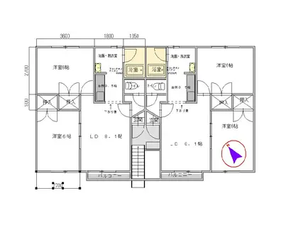 浜口マンションC(2LDK/1階)の間取り写真
