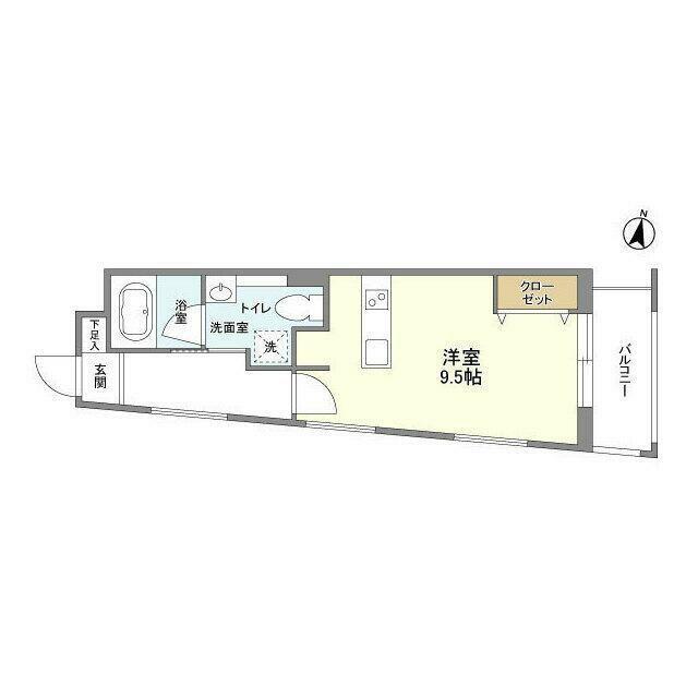 GRANDUO三軒茶屋IV(ワンルーム/2階)の間取り写真