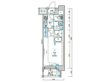メインステージ森下駅前(1K/7階)の間取り写真