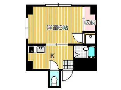 合田ビル(1K/3階)の間取り写真