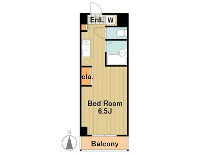 ドミトリー白根(1K/2階)の間取り写真