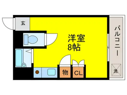 レジデンス西田辺(ワンルーム/4階)の間取り写真